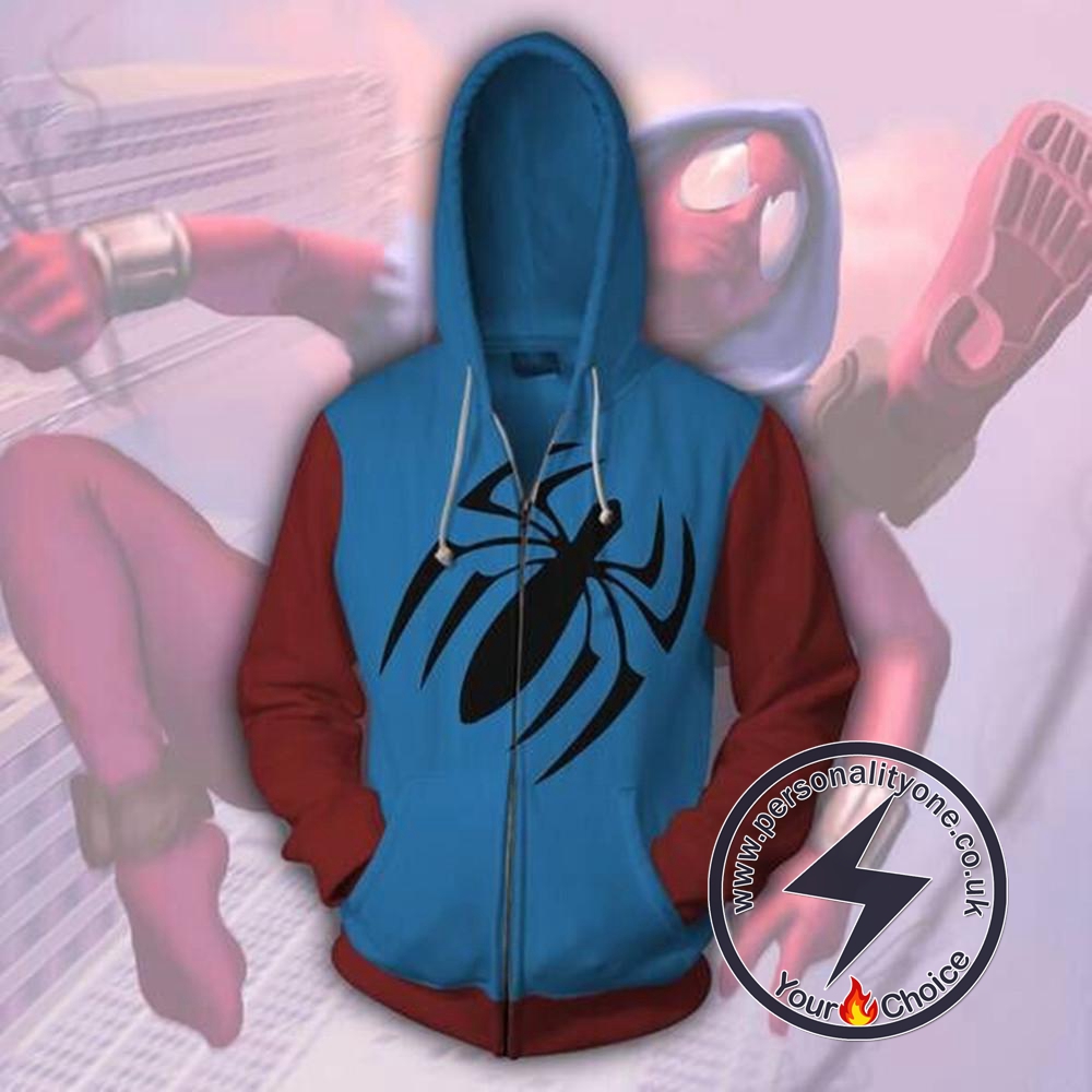 Spiderman Hoodies - Scarlet Spider Man Zip Up Hoodie